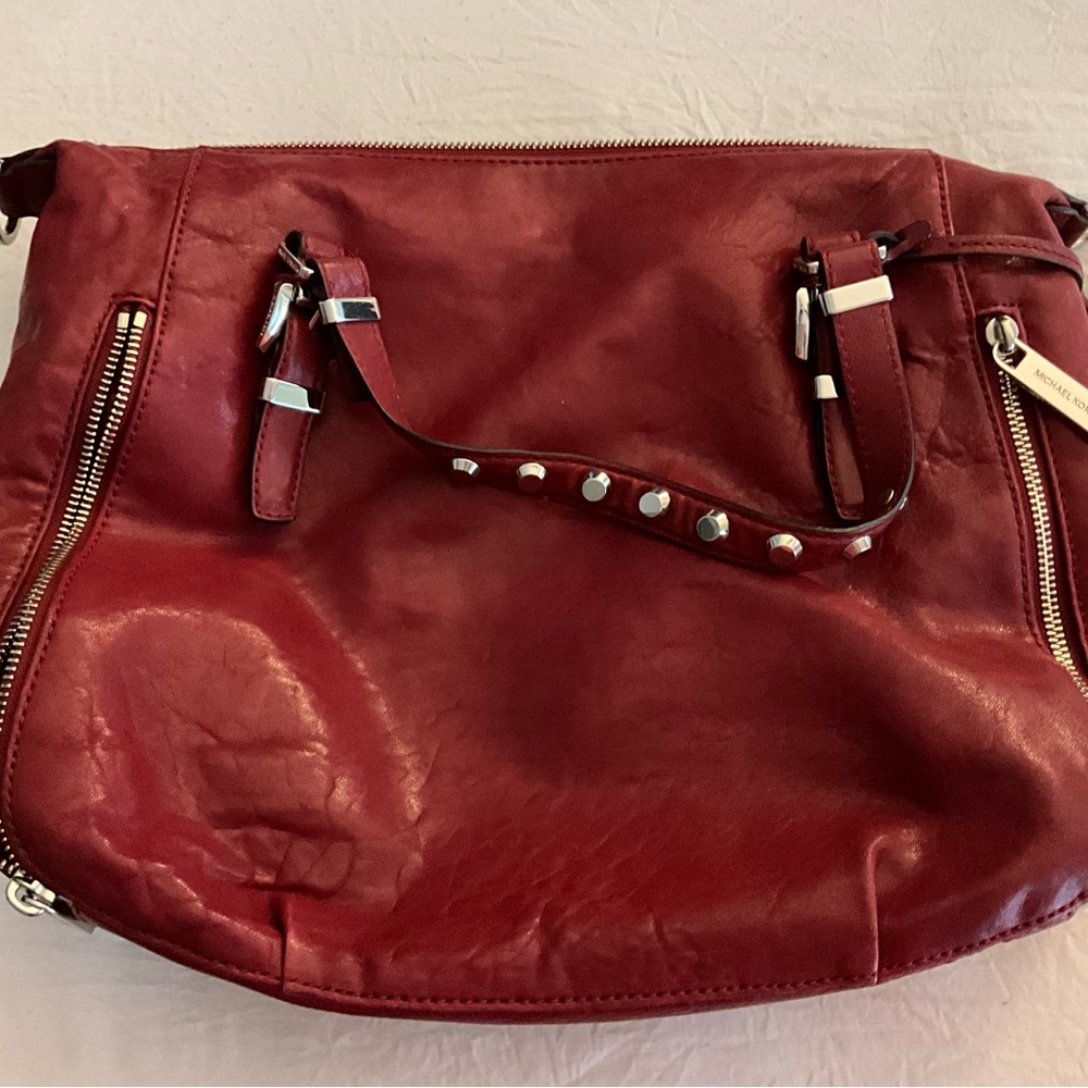 Michael Kors Red Leather Shoulder Bag VINTAGE